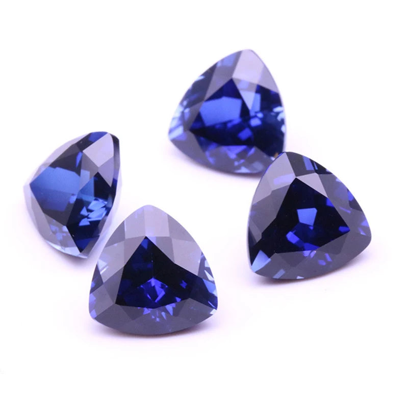 Lab Sapphire Synthetic Corundum Trillion Cut 3-12mm Gemstones