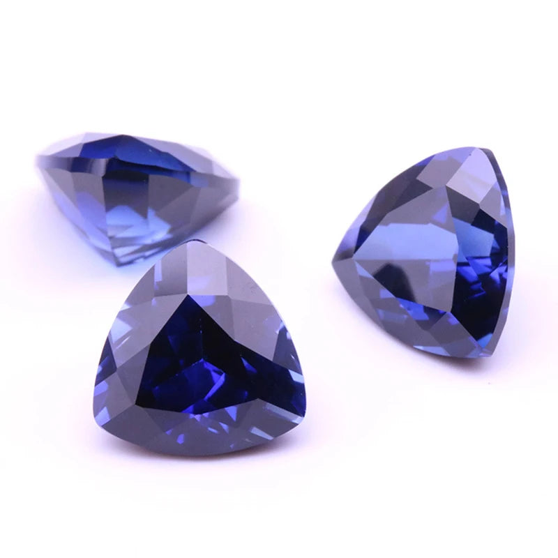 Lab Sapphire Synthetic Corundum Trillion Cut 3-12mm Gemstones