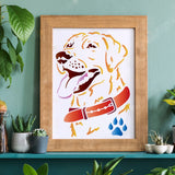 Labrador Dog Stencil 11.7x8.3 inch for Painting