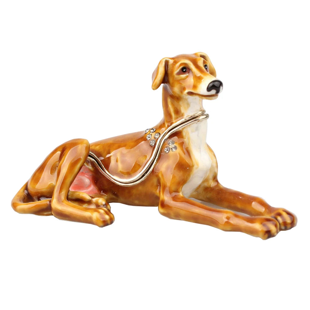 Labrador Dog Jewelry Trinket Box Ring Organizer Animal Figurine Pewter Ornament