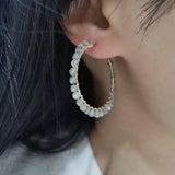 Labradorite Boho Earrings 14K Filled Hoops Moonstone Statement Jewelry
