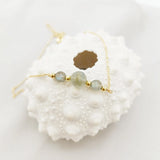 Labradorite Moonstone Necklace 14K Filled Choker Charms Pendant
