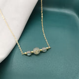 Labradorite Moonstone Necklace 14K Filled Choker Charms Pendant