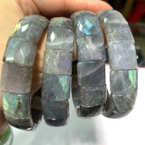 Labradorite Stone Bracelet Natural Gemstone Jewelry Bangle for Gift