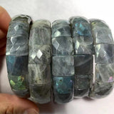 Labradorite Stone Bracelet Natural Gemstone Jewelry Bangle for Gift
