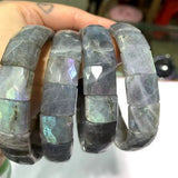 Labradorite Stone Bracelet Natural Gemstone Jewelry Bangle for Gift