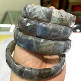 Labradorite Stone Bracelet Natural Gemstone Jewelry Bangle for Gift