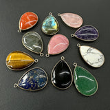 Labradourite Stone Pendant Water Drop Shape Flash Natural Stone For Jewelry