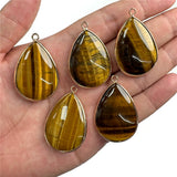Labradourite Stone Pendant Water Drop Shape Flash Natural Stone For Jewelry