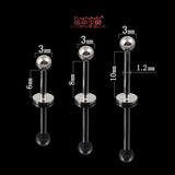 925 Silver Lip Stud 16G 3mm Ball Lip Piercing Jewelry