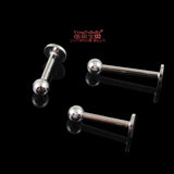 925 Silver Lip Stud 16G 3mm Ball Lip Piercing Jewelry