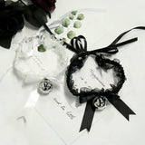 Gothic Bell Choker Necklace Lace Bow Knot Pendant