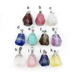 Lace Agate Rose Quartz Crystal Perfume Bottle Pendant for Necklace Making