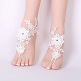 Beaded Lace Barefoot Sandals Beach Wedding Anklet Sexy Jewelry