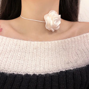 Vintage Lace Flower Choker Necklace for Women Girls Party