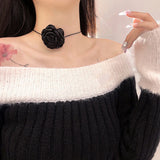 Vintage Lace Flower Choker Necklace for Women Girls Party