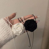 Vintage Lace Flower Choker Necklace for Women Girls Party