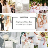 Vintage Lace Bow Ring Pillow for Wedding Engagement