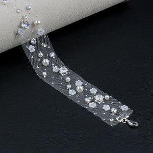 Bridal Pearls Lace Choker Necklace Wedding