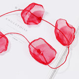 Bohemian Pink Yarn Flower Necklace for Women Elegance Wedding Jewelry