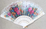 Lace Floral Folding Hand Fans 12pcs for Wedding Party