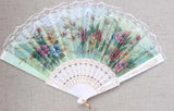 Lace Floral Folding Hand Fans 12pcs for Wedding Party