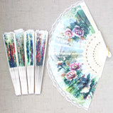 Lace Floral Folding Hand Fans 12pcs for Wedding Party