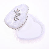 Romantic Heart-shape Ring Holder Box Wedding Rings Gift