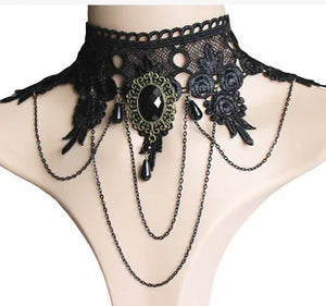Lace Jewelry Short Clavicle Chain Necklace for Women