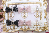 Sweet Bow Bear Clip Earrings Pink Japanese Style Girls Lace Love Pendant