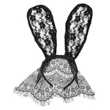 Lace Rabbit Bunny Ears Veil Eye Mask Halloween Party Headwear