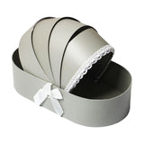 Lace Ribbon Flower Box Arrangement for Valentines Home Decor
