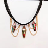 Punk Retro Skull Coffin Necklace for Women VGN246