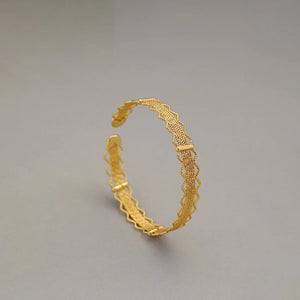 Hollow Lace Golden Bracelet for Women