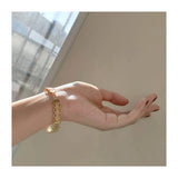 Hollow Lace Golden Bracelet for Women