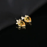 Heart-shaped Zircon Earrings for Women