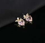 Heart-shaped Zircon Earrings for Women