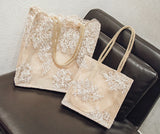 Lace Jewelry Bag Embroidery Wild Shopping Tote