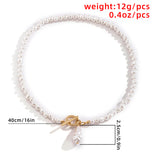 Bohemian Teardrop Pearl Pendant Necklace Women Hip Hop Choker Jewelry