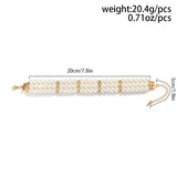 Multilayer Pearl Beaded Anklet for Women