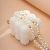 Multilayer Pearl Beaded Anklet for Women