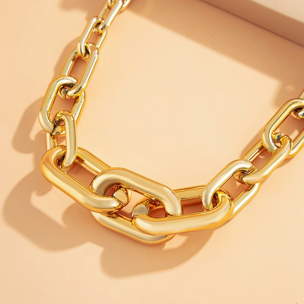 Big Cross CCB Chain Choker Necklace Silver Night Club Jewelry