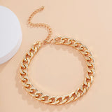 Layered Thick Chain Choker Necklace Punk Chunky CCB Chain Collar