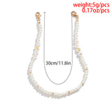 Pearl Chain Anklets for Women Acrylic Beads Decor Chain Jewelry