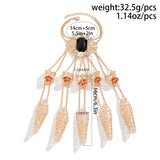 Gothic Geometric Finger Bracelet Hand Back Harness Nail Rings Bangle