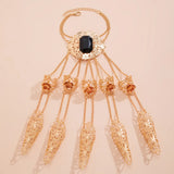 Gothic Geometric Finger Bracelet Hand Back Harness Nail Rings Bangle