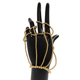 Gothic Pearl Metal CCB Beads Chain Wrap Bracelet for Women