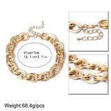 Gothic Punk Double Layered Chain Choker Necklace for Women