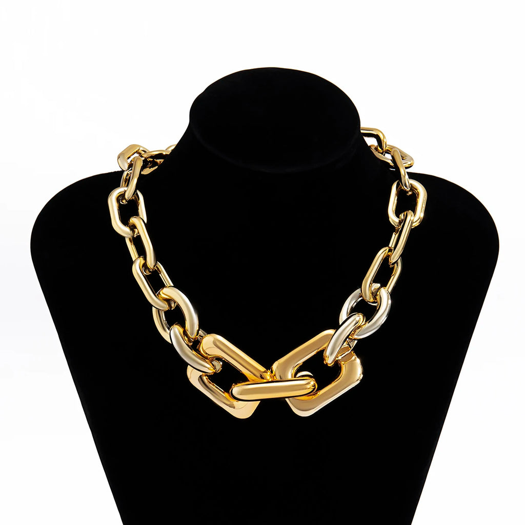 Gothic Punk Chain Choker Necklace Vintage Cross Charm Jewelry