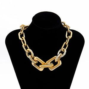 Gothic Punk Chain Choker Necklace Vintage Cross Charm Jewelry